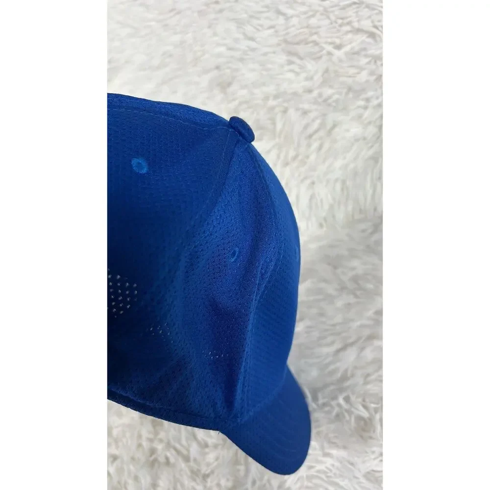 Adidas Hat Cap Fitted Mens XL Blue Aeroready Flex Athletic Golf Mesh Embroidered
